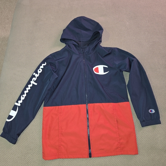 Champion Authentic Athleticwear Full Zip Up Color Block Windbreaker Youth Size s - Picture 3 of 12